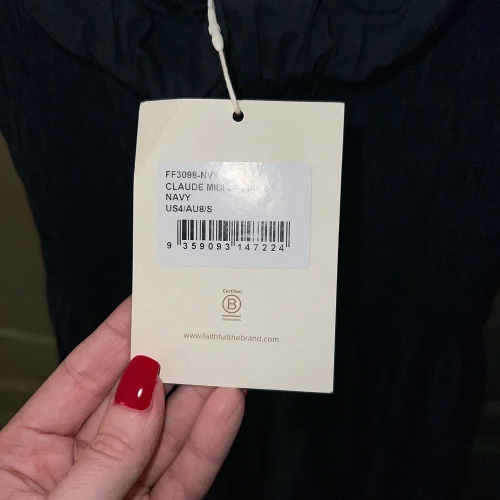 Faithfull the Brand Dark Blue Maxi Dress - Picture 3 of 5